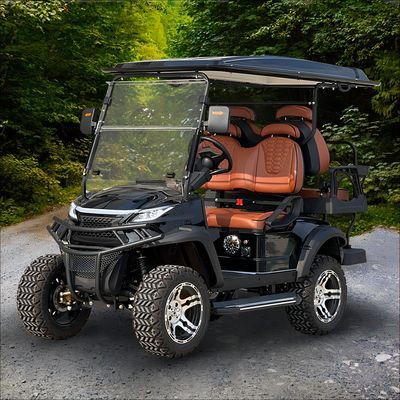Harga yang bagus Taman bermain listrik gerobak golf Cina 4 Penumpang Berburu Buggy dengan tubuh kustom dan desain diangkat on line