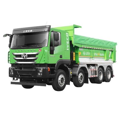 Harga yang bagus 2023 SAIC Hongyan H6 Electric Tipper Truck EV Mining Transportation Heavy Truck Kamera belakang 360° Drive tipe 8X4 Cina on line
