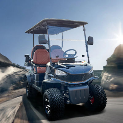 Harga yang bagus Dukungan ODM OEM 6 kursi Golf Karet Angkat Dengan Kotak Kargo Untuk 70-90km Mengemudi Mileage Electric Powered Golf Hunting Karet on line