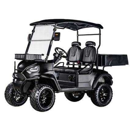 Harga yang bagus 400-500kg Berat Penghalang 4 Seater 48V5KW AC Motor Electric Golf Cart dengan Kargo Box dan Front Drum Rear Drum Brake System on line
