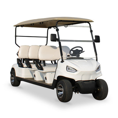 Harga yang bagus Ukuran ban 205/50-10 Diameter ban 18.1in 460mm Kuat 4KW AC Motor Electric Golf Cart 2024 6 Seater Pengangkutan Penumpang on line