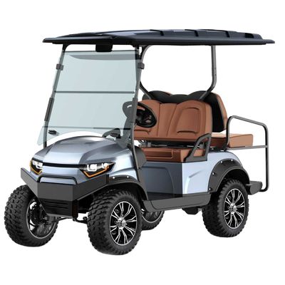 Harga yang bagus 72V 5KW AC Motor Lifted 4 Penumpang Hunter Cart Basic Edition Electric Community Golf Carts untuk Transportasi Komunitas on line