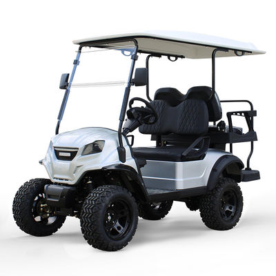Harga yang bagus Kereta Golf Listrik 4 Kursi Dengan Motor AC 48V5KW Dan Aluminium Alloy Hub Curb Berat 400-500kg Model Disesuaikan on line